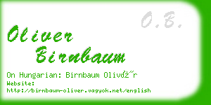 oliver birnbaum business card